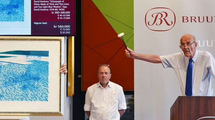 David Hockney-litografi sætter rekord hos Bruun Rasmussen