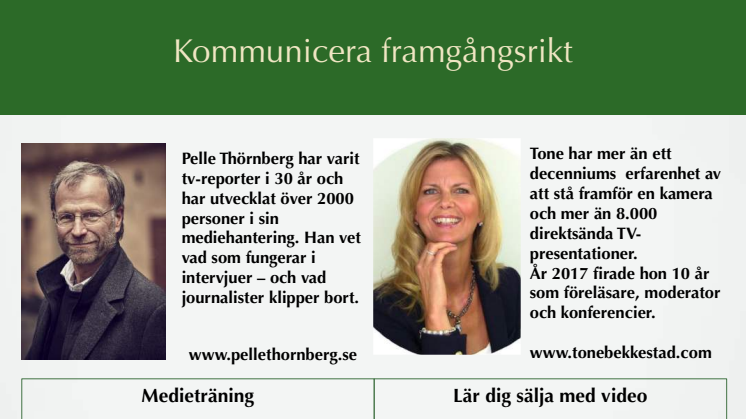 Tone Bekkestad och Pelle Thörnberg