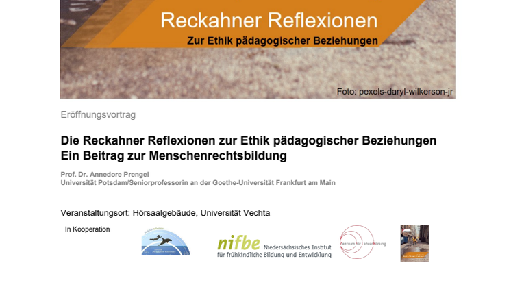 Wanderausstellung zu den „Reckahner Reflexionen“ / Führungen und Micro-Workshops an der Uni Vechta
