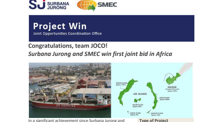 Surbana Jurong and SMEC win first joint bid in Africa