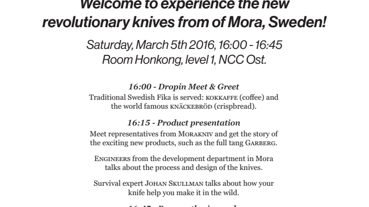 Invite: Swedish Fika with Morakniv