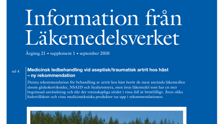 Information från Läkemedelsverket supplement #1 2010