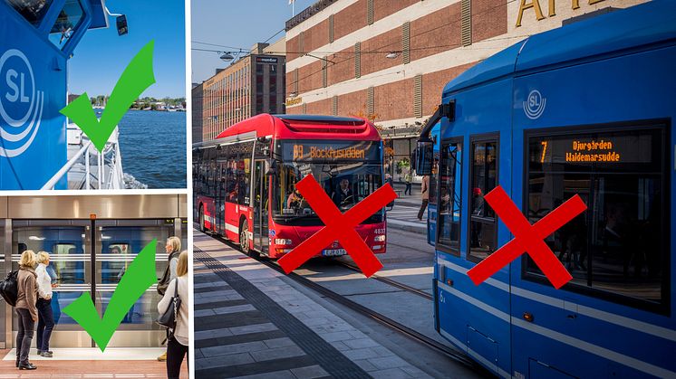 Alla bussar i innerstan påverkas av avspärrningar för Stockholm Marathon på lördag.