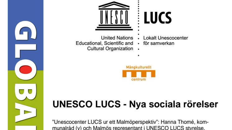 Onsdagkväll på Globalen: UNESCO LUCS - Nya sociala rörelser