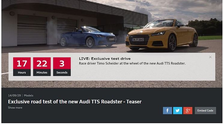 Audi MediaTV:  Følg med LIVE på Paris Motor Show!
