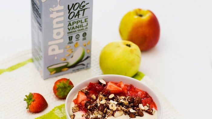 Planti YogOat äpple & vanilj - nytt havrebaserat alternativ till yoghurt med smak av hemlagad äppelpaj