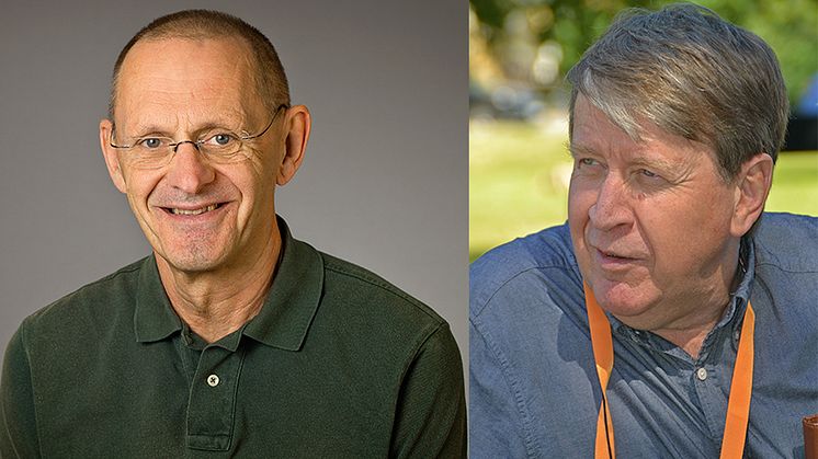 Pristagarna: Professor emeritus Berndt Stenberg  och professor emeritus Chris Anderson 