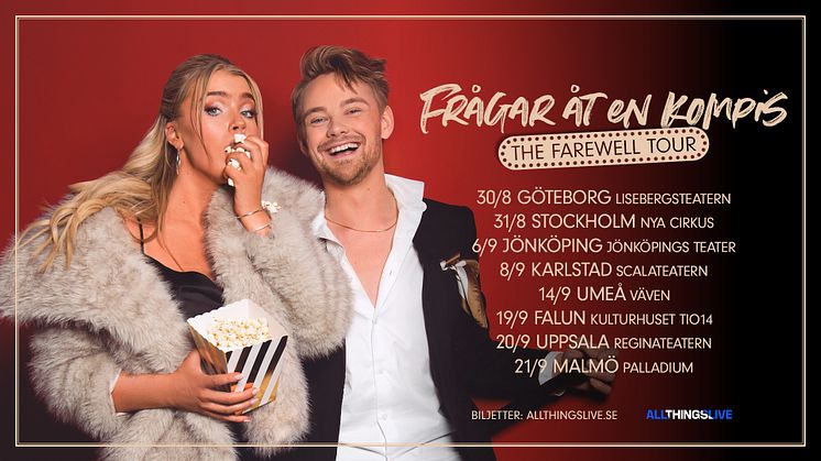 Kristina "Keyyo" Petrushina och Hampus Hedström bjuder in till avskedsturné med “Frågar åt en kompis – The Farewell Tour”