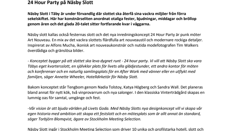 24 Hour Party på Näsby Slott