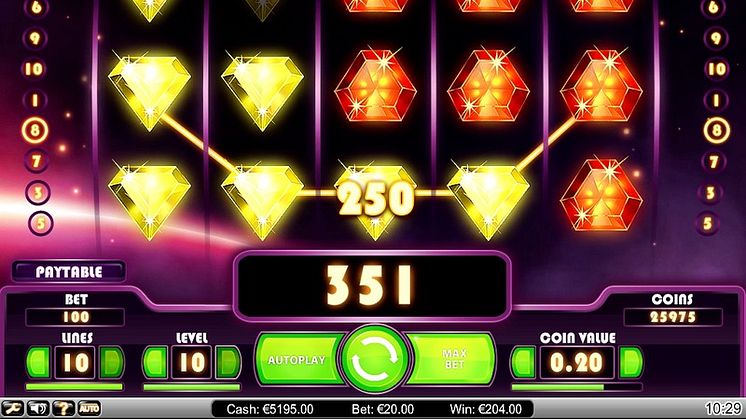 Starburst video slot på Vera&John Casino