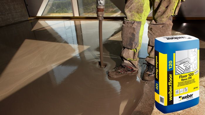 Snabb golvavjämning för värmegolv – weber.floor120 Reno DR 