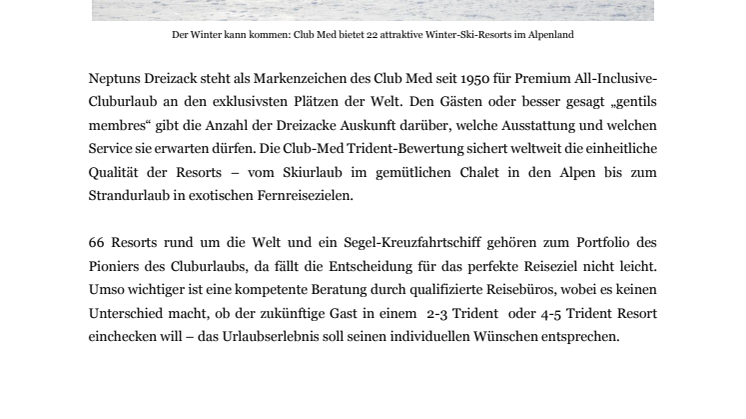 Zehn Prozent auf alles: Club Med vereinheitlicht die Provisionsregelung für Reisebüros für das Geschäftsjahr 2017