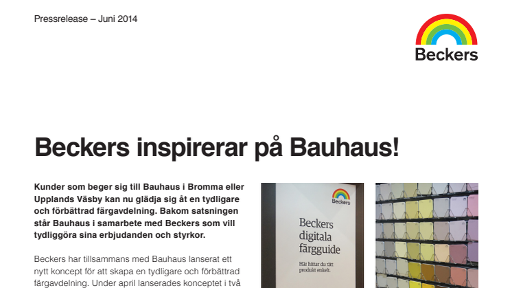 Beckers inspirerar på Bauhaus!