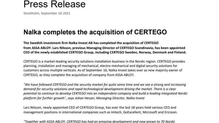 PRESS RELEASE - Nalka completes the acquisition of CERTEGO.pdf