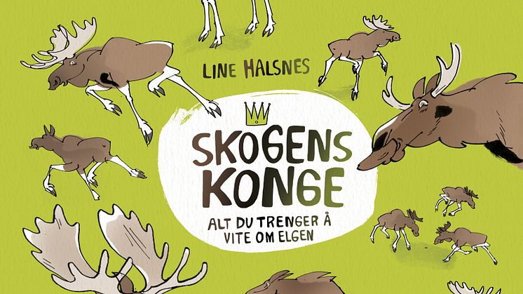 Line Halsnes står bak både tekst og illustrasjoner i boken "Skogens konge", en bildebok for vitebegjærlige barn - og voksne.
