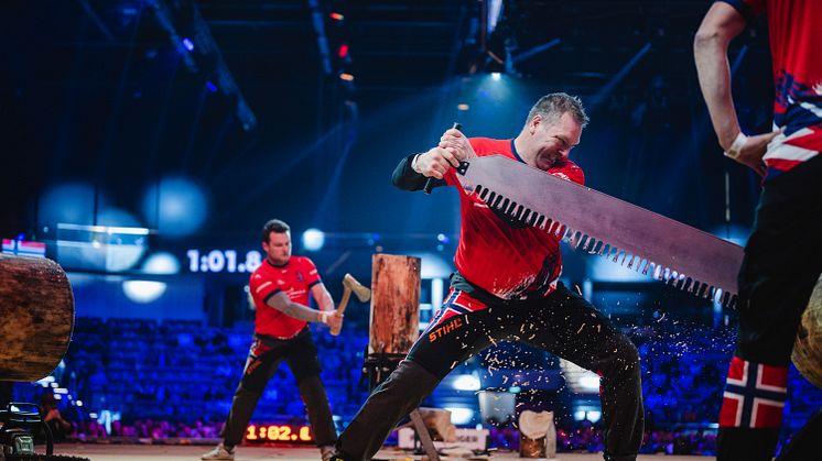 Det norske landslaget i STIHL TIMBERSPORTS® kjempet hardt i verdensmesterskapet i Gøteborg og avsluttet på en 15. plass.