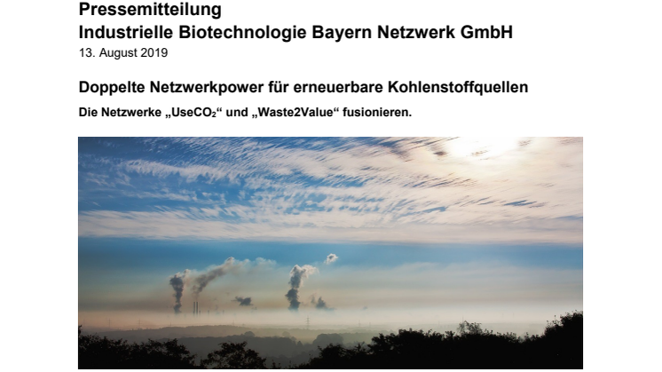 Doppelte Netzwerkpower für erneuerbare Kohlenstoffquellen - Das ZIM-Kooperationsnetzwerk „UseCO2“ und das „Waste2Value“-Netzwerk fusionieren.