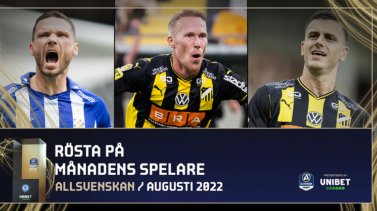 Här är de nominerade till Månadens spelare och tränare