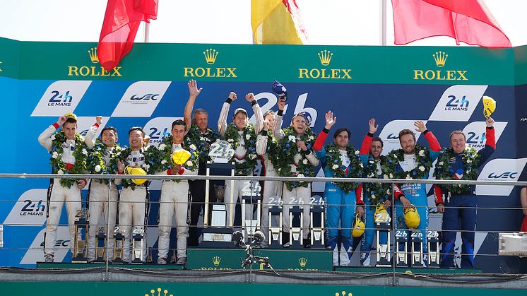 Double Dunlop Le Mans overall podium