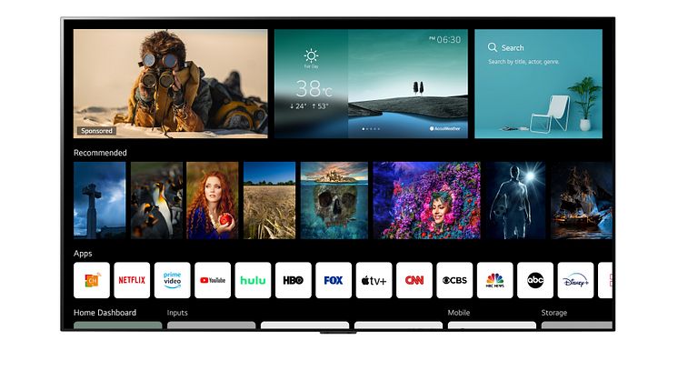 LG:N ÄLYTELEVISIOIDEN WEBOS 6.0 -ALUSTA ON SUUNNITELTU NYKYAJAN KULUTTAJILLE JA SISÄLLÖILLE