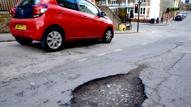 Drivers more than twice as likely to breakdown due to hitting a pothole than 12 years ago