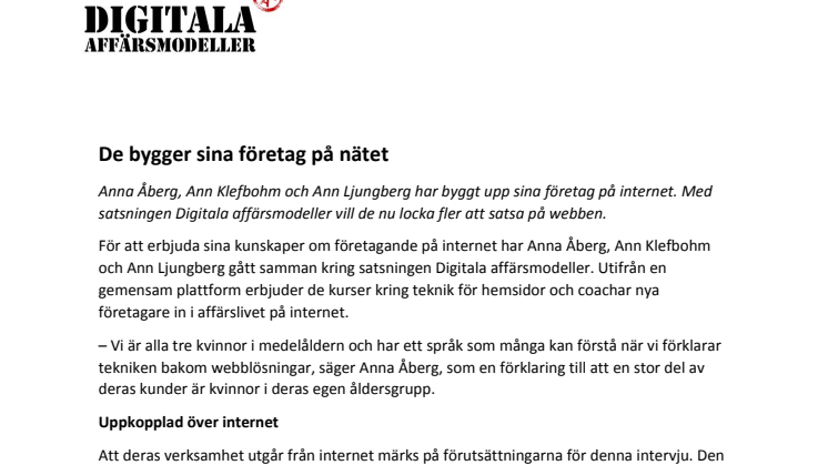 De bygger sina företag på nätet