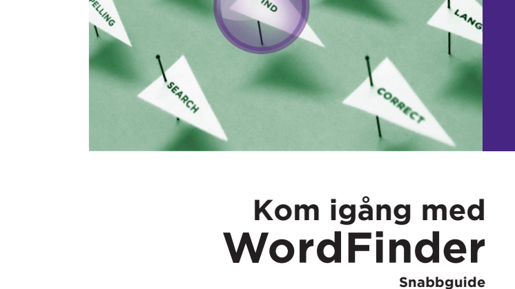 Wordfinder Lexikon - En snabbguide för att komma igång.