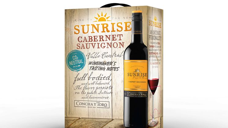 Nu lanseras Sunrise Cabernet Savignon som bag-in-box