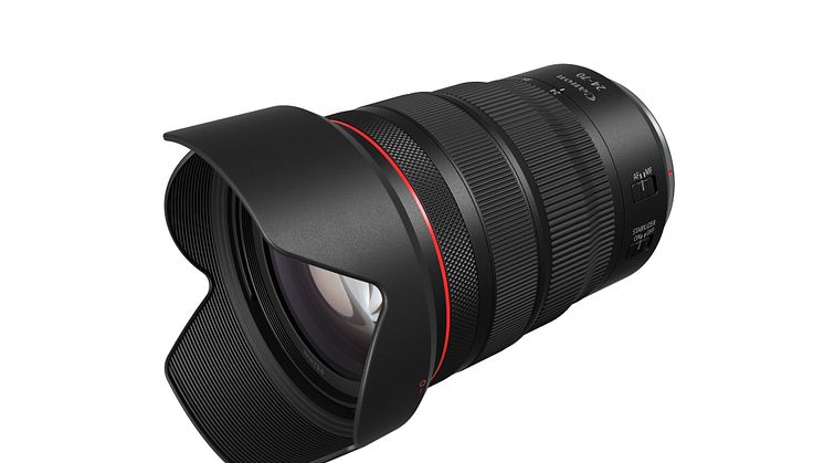 RF 24-70mm F2.8L IS USM_Front_Slant_with_hood