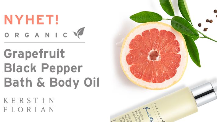 NYHET! Organic Grapefruit Black Pepper Bath & Body Oil