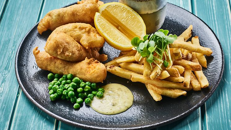 Over en fjerdedel av fish&chips- måltidene i Storbritannia blir lagd på fisk fra Norge