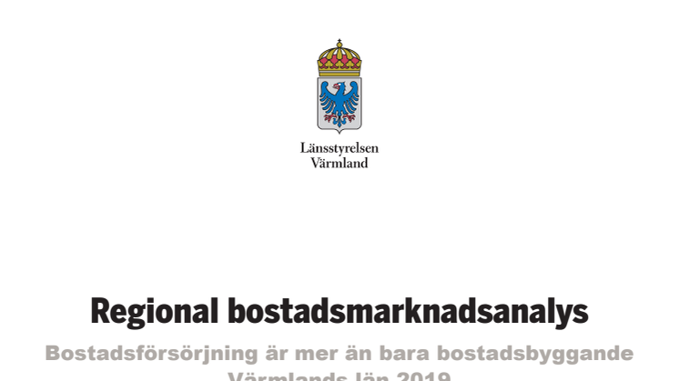 Regional bostadsmarknadsanalys Värmland 2019