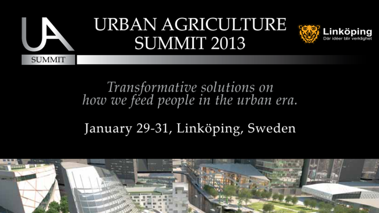 Invitation to The Urban Agriculture Summit 2013 in Linköping - first page