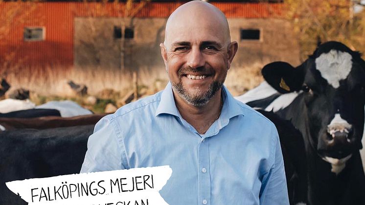 Patrick Kunst på Falköpings och Grådö Mejeri som ursprungsmärker med Från Sverige. Falköpings gästar Från Sveriges Instagram vecka 13. Från vecka 20 gästar Från Sverige baksidorna på Falköpings och Grådös mjölkförpackningar.