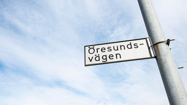 Öresundsvägen är en av de vägar som redan har ett namn på Västerbro,