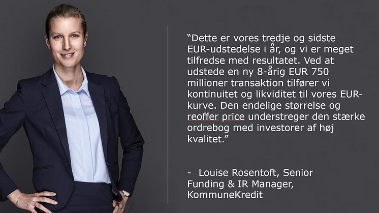 KommuneKredit udsteder 750 millioner EUR i ny 8-årig benchmark