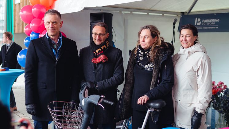 Niklas Wahlberg VD Lindholmen Science Park, Ola Hansson Sverigechef Volvo Group Real Estate, Lena Andersson VD Älvstranden Utveckling, Maria Stenström VD Göteborgs Stads Parkering