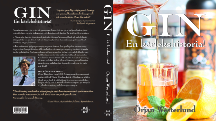 Omslag "Gin - en kärlekshistoria" fram och baksida