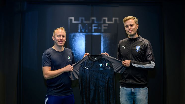 Henrik Jönsson (Malmö Fria Läroverk) och Filip Ahlström (Malmö FF)