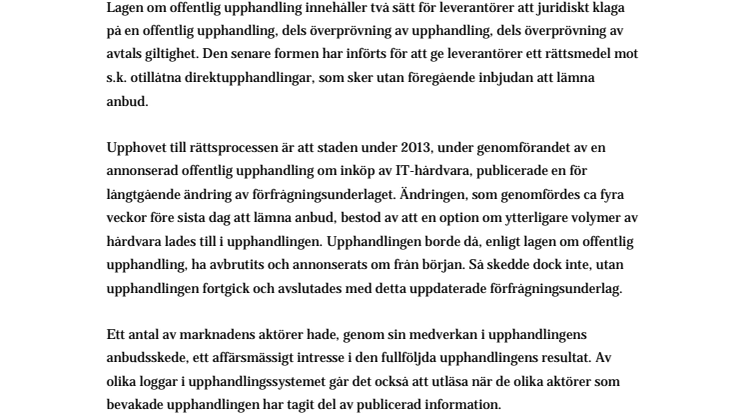 Västerås stad överklagar ogiltighetsdom till Högsta förvaltningsdomstolen