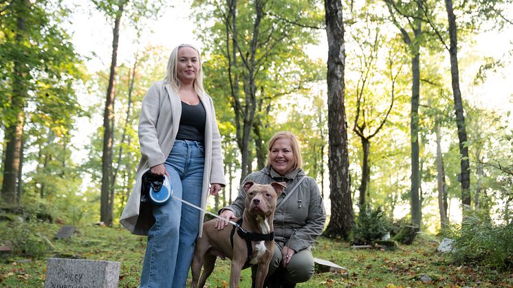 Hanna, Kerstin och hunden Milou 