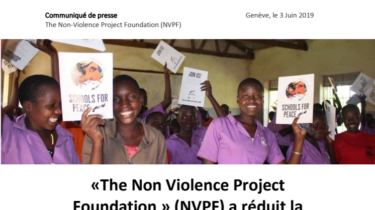 Francaise - The Non-Violence Project Foundation » (NVPF) présente son rapport d'évaluation 2018 