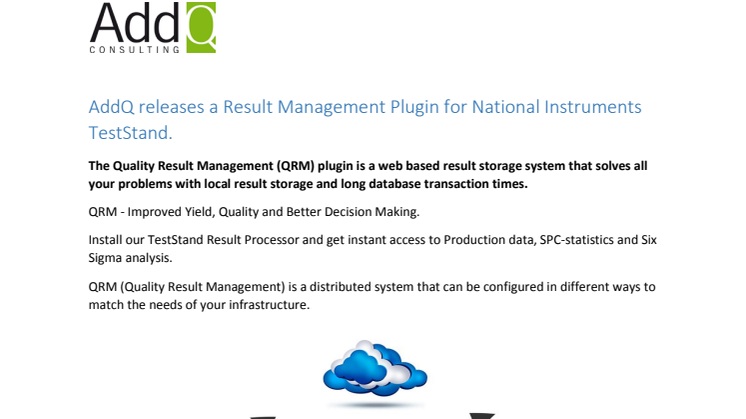 AddQ releases a Result Management Plugin for National Instruments TestStand