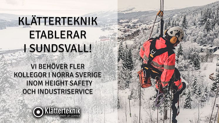 Klätterteknik etablerar i Sundsvall!