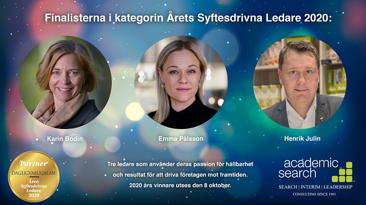 Emma Pålsson, VD Findus, nominerad till Årets Syftesdrivna Ledare 2020