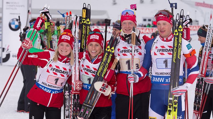 Markering av mixed-lagets bronsemedalje 