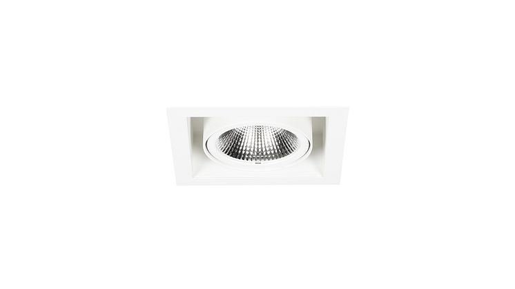 Fagerhult Touch Midi Recessed Single White Fixed