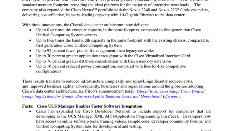 Förbättrad prestanda i Ciscos datacenterlösning - UCS