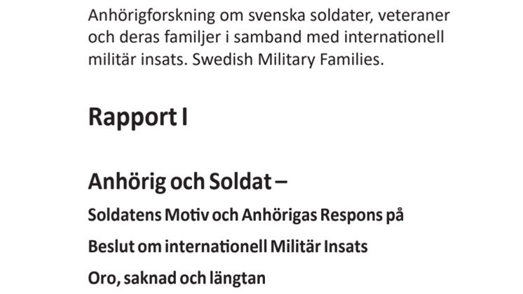 Anhörig och soldat