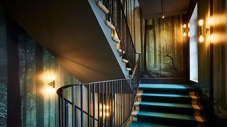Stairwell at Spedition Hotel, Thun, Switzerland - hotel design by Stylt